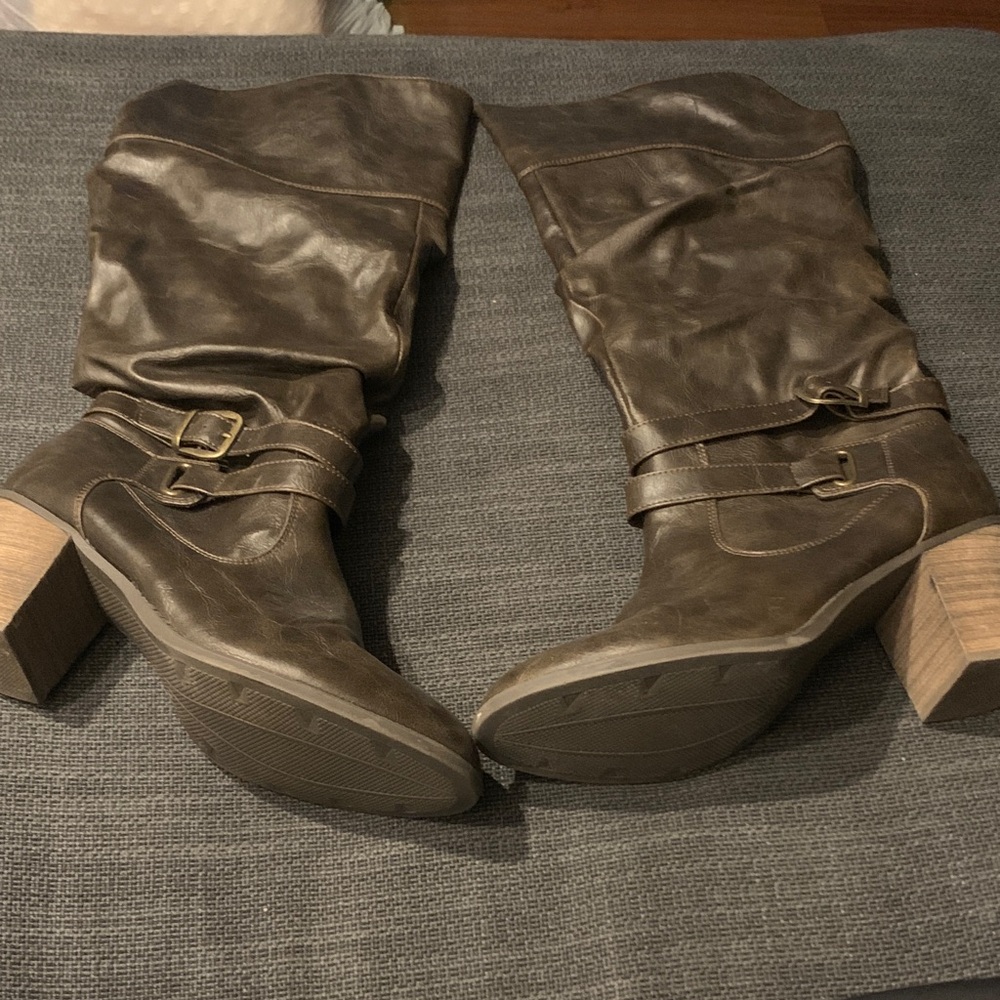 Dark Brown Knee High Boots